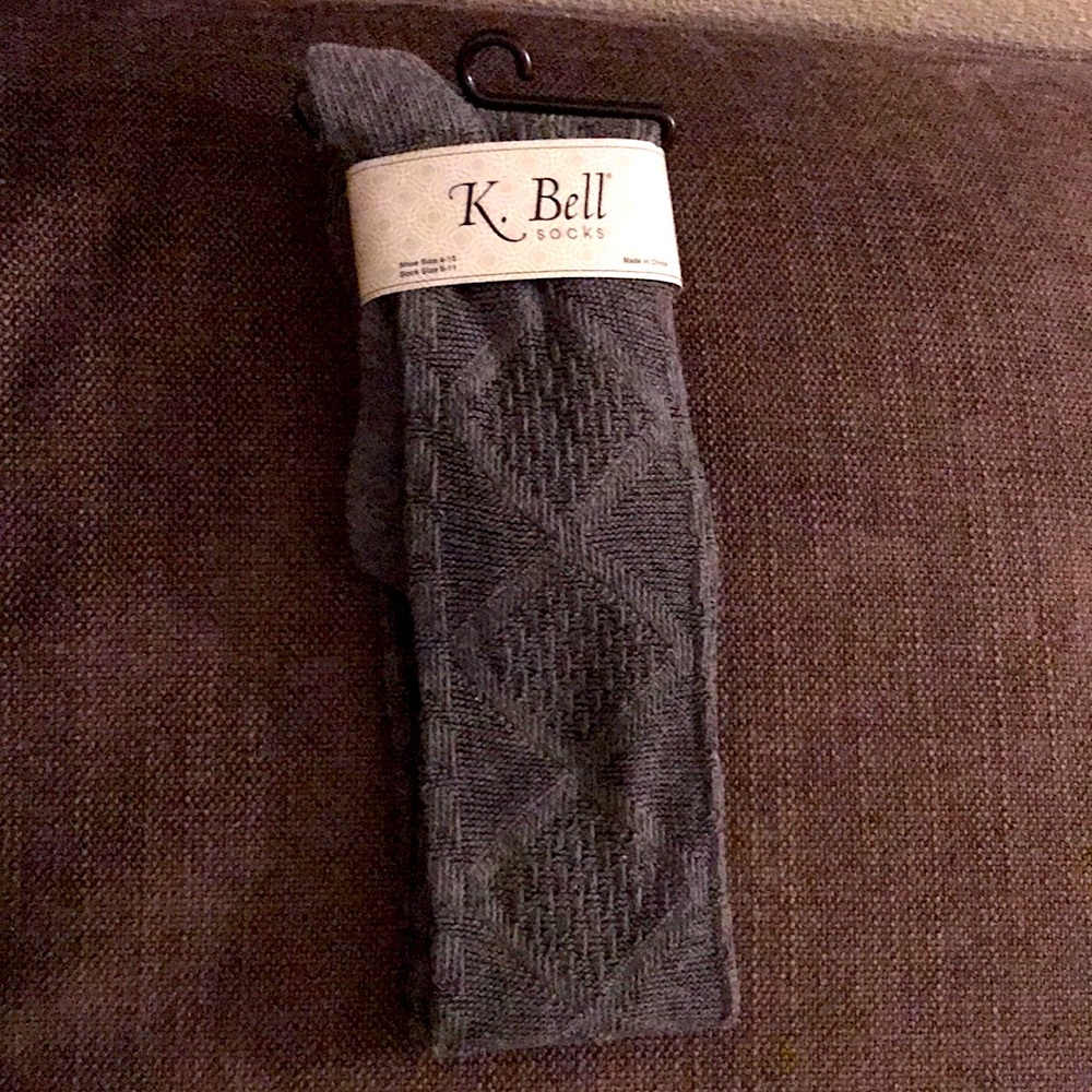 K. Bell Long Gray Socks